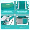 imageKingCamp Compact Camping Chairs for Adults Ultralight High Back Folding Portable Lawn Light Weight Outdoor with Armrest Side Pocket Headrast Carry Bag Support 265 Lbs 1 Pack Cyan