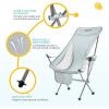 imageKingCamp Compact Camping Chairs for Adults Ultralight High Back Folding Portable Lawn Light Weight Outdoor with Armrest Side Pocket Headrast Carry Bag Support 265 Lbs 1 Pack Grey