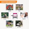imageKingCamp Directors Chair with Side Table Portable Folding Camping Chairs 300lbs Heavy Duty Seat with Pocket Breathable Mesh Back ampamp Compact Design for Camping Hiking Backpacking FishingPink  1 Pack