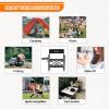 imageKingCamp Directors Chair with Side Table Portable Folding Camping Chairs 300lbs Heavy Duty Seat with Pocket Breathable Mesh Back ampamp Compact Design for Camping Hiking Backpacking FishingAll Black  1 Pack
