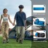 imageKingCamp Double Sleeping Bag for Adults Queen Size 2 Person XXL Flannel Sleeping Bag Waterproof Lightweight Flannel Quilt with 2 Pillows Perfect for Couples Family Camping HikingThermal PodBlue