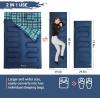 imageKingCamp Double Sleeping Bag for Adults Queen Size 2 Person XXL Flannel Sleeping Bag Waterproof Lightweight Flannel Quilt with 2 Pillows Perfect for Couples Family Camping HikingEnvelopeNavy