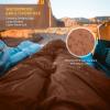 imageKingCamp Double Sleeping Bag for Adults Queen Size 2 Person XXL Flannel Sleeping Bag Waterproof Lightweight Flannel Quilt with 2 Pillows Perfect for Couples Family Camping HikingEnvelopeCoffee