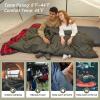 imageKingCamp Double Sleeping Bag for Adults Queen Size 2 Person XXL Flannel Sleeping Bag Waterproof Lightweight Flannel Quilt with 2 Pillows Perfect for Couples Family Camping HikingEnvelopeGreen