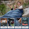 imageKingCamp Double Sleeping Bag for Adults Queen Size 2 Person XXL Flannel Sleeping Bag Waterproof Lightweight Flannel Quilt with 2 Pillows Perfect for Couples Family Camping HikingEnvelopeNavy