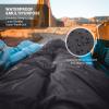 imageKingCamp Double Sleeping Bag for Adults Queen Size 2 Person XXL Flannel Sleeping Bag Waterproof Lightweight Flannel Quilt with 2 Pillows Perfect for Couples Family Camping HikingEnvelopeBlack