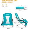 imageKingCamp Folding Beach Chair High Back Lightweight Portable Backpack Chair with Headrest Cup Holder for Camping Outdoor Sand Concert Lawn Festival Sports CyanLow Cyan 1