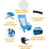 imageKingCamp Folding Beach Chair High Back Lightweight Portable Backpack Chair with Headrest Cup Holder for Camping Outdoor Sand Concert Lawn Festival Sports CyanHigh Blue 2