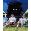 imageKingCamp Folding Beach Chair High Back Lightweight Portable Backpack Chair with Headrest Cup Holder for Camping Outdoor Sand Concert Lawn Festival Sports CyanLow Cyan 1