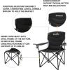 imageKingCamp Folding Camping Oversized Portable Padded Quad Chairs with Cup Holder and Carry Bag Heavy Duty Supports 300lbs for Outdoor Fishing Picnic Sports 374quot x 228quot x 389quot Black1