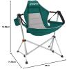 imageKingCamp Hammock Camping Chair Folding Rocking Chair Heavy Duty Portable Swing Recliner Chair with Pillow for Outdoor Lawn Backyard PicnicGreen