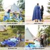 imageKingCamp Hooded Stadium Blanket Waterproof Camping Blanket Windproof Fleece Blanket Portable Outdoor Blanket Waterproof Picnic Blanket Wearable Hooded Blanket for Sports Concerts Park Travel Hiking Blue 78quot X 57quot