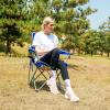 imageKingCamp Lightweight Camping Chair Folding Chairs for Outside Bag Chairs for Adults Outdoor Portable Quad Chair for Sports Hiking Fishing Picnic with Cup HolderBlueGrey