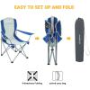 imageKingCamp Lightweight Camping Chair Folding Chairs for Outside Bag Chairs for Adults Outdoor Portable Quad Chair for Sports Hiking Fishing Picnic with Cup HolderBlueGrey