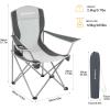 imageKingCamp Lightweight Camping Chair Folding Chairs for Outside Bag Chairs for Adults Outdoor Portable Quad Chair for Sports Hiking Fishing Picnic with Cup HolderBlackGrey