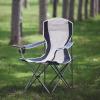 imageKingCamp Lightweight Camping Chair Folding Chairs for Outside Bag Chairs for Adults Outdoor Portable Quad Chair for Sports Hiking Fishing Picnic with Cup HolderBlackGrey