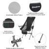 imageKingCamp Lightweight Padded Highback Folding Lounge Chair with Cupholder Side Storage Pocket and Carry Bag for Indoor or Outdoors BlackGrey