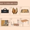imageKingCamp Lightweight Stable Bamboo Folding Camping Table Bamboo Outdoor Folding Tables Adjustable Height Portable PicnicYellows