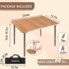 imageKingCamp Lightweight Stable Bamboo Folding Camping Table Bamboo Outdoor Folding Tables Adjustable Height Portable PicnicYellows