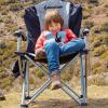 imageKingCamp Oversized Camping Folding Chair Heavy Duty 450 LBS with Lumbar Support Padded Outdoor Chair with Cup Holder Camp Lawn Chair with Cooler Bag for Sports Garden Beach Fishing