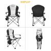imageKingCamp Oversized Camping Folding Chair Heavy Duty 450 LBS with Lumbar Support Padded Outdoor Chair with Cup Holder Camp Lawn Chair with Cooler Bag for Sports Garden Beach Fishing