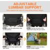 imageKingCamp Oversized Camping Folding Chair with Lumbar Support Heavy Duty Ergonomic Padded Arm Chair with Cooler Bag Cup Holder Portable for Outdoor