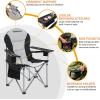 imageKingCamp Oversized Camping Folding Chair with Lumbar Support Heavy Duty Ergonomic Padded Arm Chair with Cooler Bag Cup Holder Portable for Outdoor