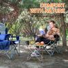 imageKingCamp Oversized Camping Folding Chair with Lumbar Support Heavy Duty Ergonomic Padded Arm Chair with Cooler Bag Cup Holder Portable for Outdoor
