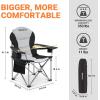 imageKingCamp Oversized Camping Folding Chair with Lumbar Support Heavy Duty Ergonomic Padded Arm Chair with Cooler Bag Cup Holder Portable for Outdoor