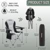 imageKingCamp Oversized Camping Folding Chair with Lumbar Support Heavy Duty Ergonomic Padded Arm Chair with Cooler Bag Cup Holder Portable for OutdoorBlackMediumgrey