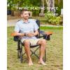imageKingCamp Oversized Camping Folding Chair with Lumbar Support Heavy Duty Ergonomic Padded Arm Chair with Cooler Bag Cup Holder Portable for OutdoorBlackGrey1 Pack