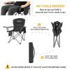 imageKingCamp Oversized Folding Camping Chair for Adults Portable Outdoor Lawn Heavy Duty with Cooler Cup Holder Side PocketCarry Bag 1 Pack Black