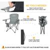 imageKingCamp Oversized Folding Camping Chair for Adults Portable Outdoor Lawn Heavy Duty with Cooler Cup Holder Side PocketCarry Bag 2 Pack Grey