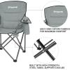 imageKingCamp Oversized Folding Camping Chair for Adults Portable Outdoor Lawn Heavy Duty with Cooler Cup Holder Side PocketCarry Bag 2 Pack Grey