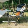 imageKingCamp Portable Folding Camping Quad Chair Oversized Fully Cushioned Seat with Side Pocket and Cup Holder for Tailgates Beach LawnBlackGrey