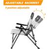 imageKingCamp Portable Folding Camping Quad Chair Oversized Fully Cushioned Seat with Side Pocket and Cup Holder for Tailgates Beach LawnBlackGrey