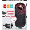 imageKingCamp Sleeping Bag for Adults Cold Weather ampamp Warm Extra Wide Big ampamp Tall XL Portable Waterproof Flannel Sleeping Bags Essentials Gear Accessories for Camping Backpacking Hiking Indoor ampamp OutdoorThermal Pod 46lbs Black