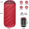 imageKingCamp Sleeping Bag for Adults Cold Weather ampamp Warm Extra Wide Big ampamp Tall XL Portable Waterproof Flannel Sleeping Bags Essentials Gear Accessories for Camping Backpacking Hiking Indoor ampamp OutdoorUltimate warmth 53lbs Wine