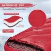 imageKingCamp Sleeping Bag for Adults Cold Weather ampamp Warm Extra Wide Big ampamp Tall XL Portable Waterproof Flannel Sleeping Bags Essentials Gear Accessories for Camping Backpacking Hiking Indoor ampamp OutdoorUltimate warmth 53lbs Wine