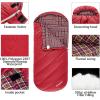 imageKingCamp Sleeping Bag for Adults Cold Weather ampamp Warm Extra Wide Big ampamp Tall XL Portable Waterproof Flannel Sleeping Bags Essentials Gear Accessories for Camping Backpacking Hiking Indoor ampamp OutdoorUltimate warmth 53lbs Wine