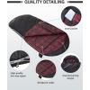 imageKingCamp Sleeping Bag for Adults Cold Weather ampamp Warm Extra Wide Big ampamp Tall XL Portable Waterproof Flannel Sleeping Bags Essentials Gear Accessories for Camping Backpacking Hiking Indoor ampamp OutdoorThermal Pod 46lbs Black