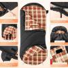 imageKingCamp Sleeping Bag for Adults Cold Weather ampamp Warm Extra Wide Big ampamp Tall XL Portable Waterproof Flannel Sleeping Bags Essentials Gear Accessories for Camping Backpacking Hiking Indoor ampamp OutdoorWearable 48lbs Black