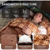 imageKingCamp Sleeping Bag for Adults Cold Weather ampamp Warm XL Big and Tall Flannel Sleeping Bags with Compression Sack Portable Waterproof Essentials Gear Accessories for Outdoor Camping90 x 35  539F COFFEE