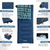 imageKingCamp Sleeping Bag for Adults Cold Weather ampamp Warm XL Big and Tall Flannel Sleeping Bags with Compression Sack Portable Waterproof Essentials Gear Accessories for Outdoor Camping75 x 33  539F NAVY