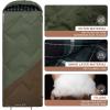 imageKingCamp Sleeping Bag for Adults Cold Weather ampamp Warm XL Big and Tall Flannel Sleeping Bags with Compression Sack Portable Waterproof Essentials Gear Accessories for Outdoor Camping90 x 35  845F BEANGREENBROWN