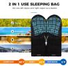 imageKingCamp Sleeping Bag for Adults Cold Weather ampamp Warm XL Big and Tall Flannel Sleeping Bags with Compression Sack Portable Waterproof Essentials Gear Accessories for Outdoor Camping90 x 35  539F BLACK