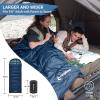 imageKingCamp Sleeping Bag for Adults Cold Weather ampamp Warm XL Big and Tall Flannel Sleeping Bags with Compression Sack Portable Waterproof Essentials Gear Accessories for Outdoor Camping90 x 35  539F NAVY