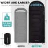 imageKingCamp Sleeping Bag for Adults Cold Weather ampamp Warm XL Big and Tall Flannel Sleeping Bags with Compression Sack Portable Waterproof Essentials Gear Accessories for Outdoor Camping90 x 35  539F BLACK
