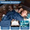 imageKingCamp Sleeping Bag for Adults Cold Weather ampamp Warm XL Big and Tall Flannel Sleeping Bags with Compression Sack Portable Waterproof Essentials Gear Accessories for Outdoor Camping75 x 33  539F NAVY