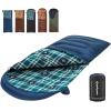 imageKingCamp Sleeping Bag for Adults Cold Weather ampamp Warm XL Big and Tall Flannel Sleeping Bags with Compression Sack Portable Waterproof Essentials Gear Accessories for Outdoor Camping90 x 35  539F NAVY